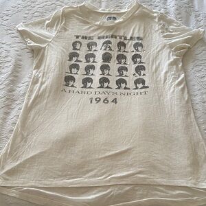Gently Loved Sheer The Beatles Graphic T-Shirt No Longer Sold in Stores